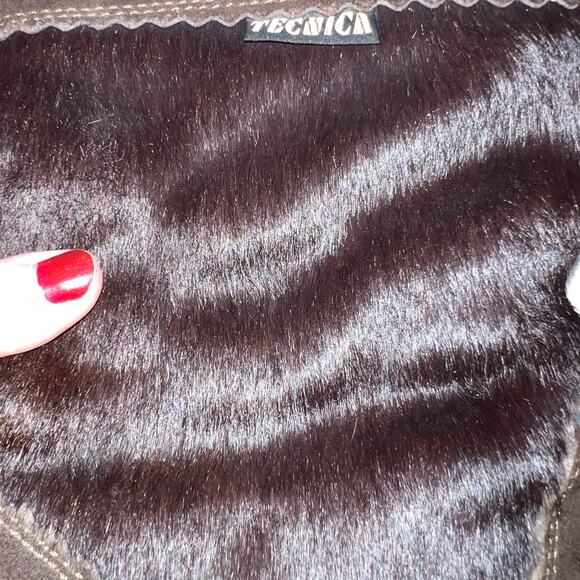 Vintage Tecnica Cow Hair Leather Winter Boots Italian Apres Scandia Brown Sz 37 - Picture 6 of 12